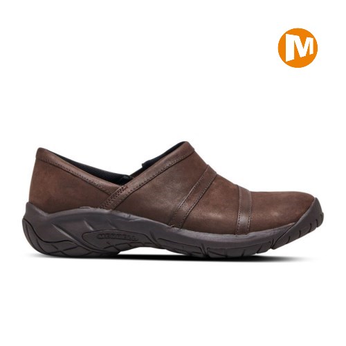 Dámské Sálové Boty Merrell Encore Moc 4 Leather Tmavě Hnědé (CZ. PRMBA)